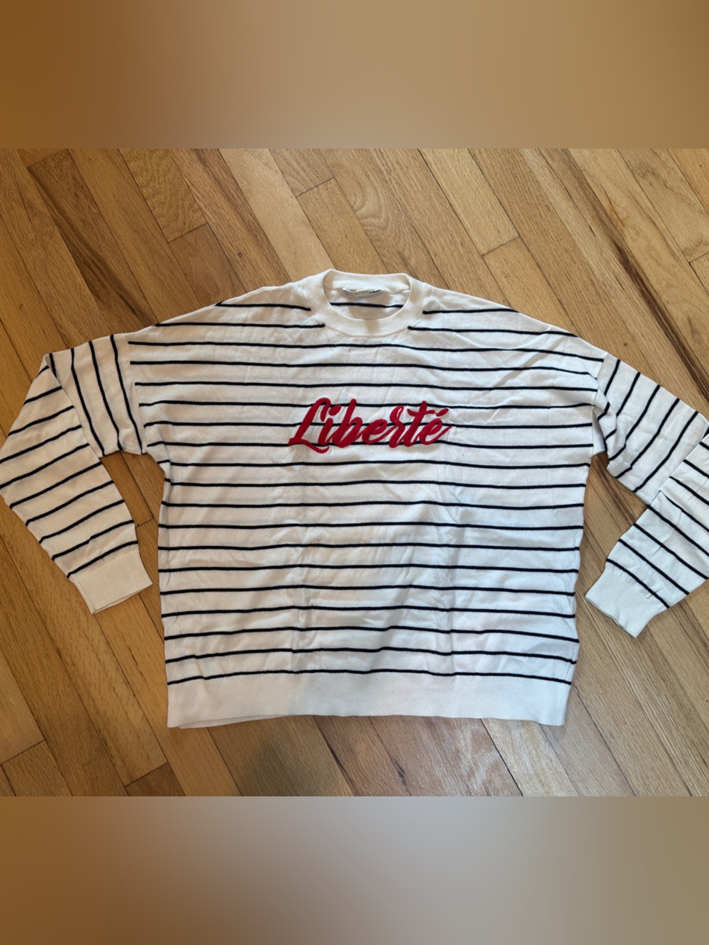 Whistles Breton Stripe Liberté Crop Sweater Summer Spring VGUC M